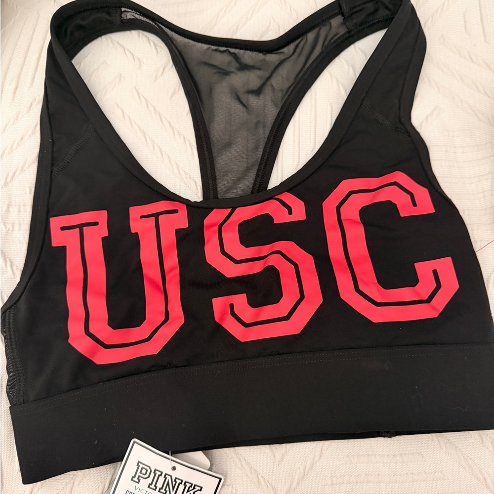 Pink by Victoria Secret USC Black Sports Bra XS